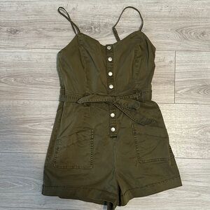 Garage tie belt romper